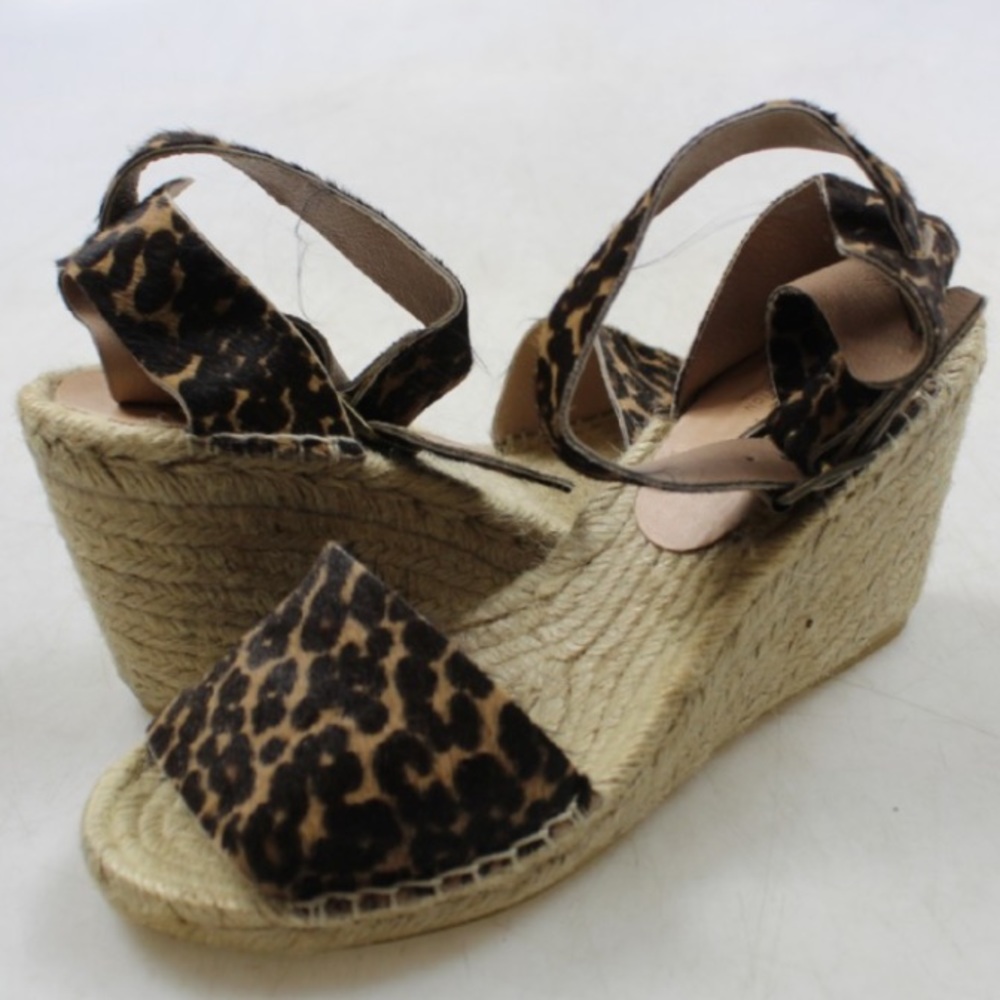 J. Crew Corisca Animal Leopard Espadrille Wedges - Picture 11 of 11